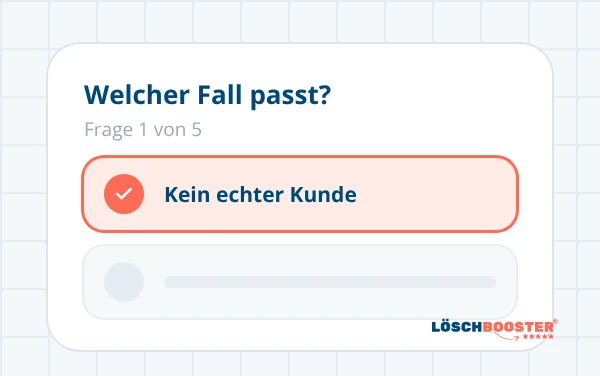 Auswahl des passenden Falls im Assistenten
